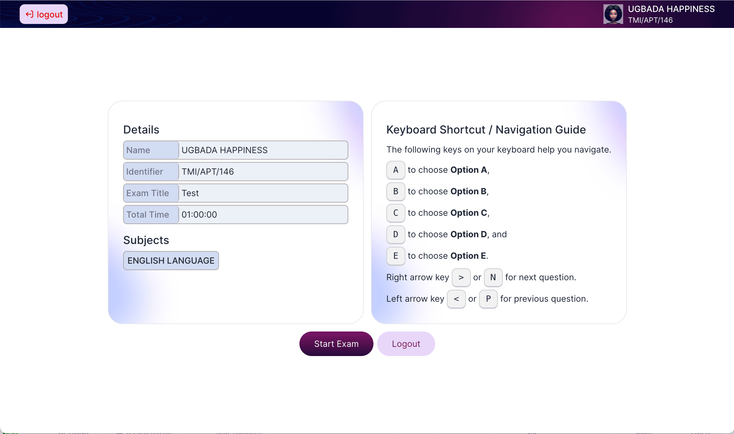 ZebiTest Client Interface